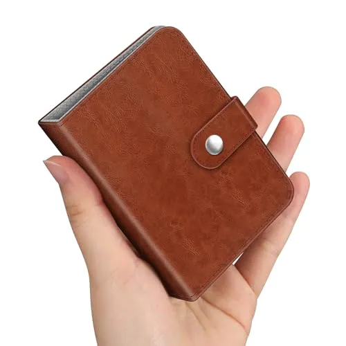 Fintie Mini Fotoalbum für 2x3 Zoll Filme - 52 Taschen kleine Alben für Fujifilm Instax Mini Sofortbildkamera/Polaroid Hi-Print Bilder, Kpop Fotokartenhalter Binder, (Vintagebraun)