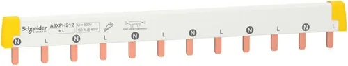 Schneider Electric Phasenschiene Steg, ablängbar, 2P, 12-TE, 100A (A9XPH212)