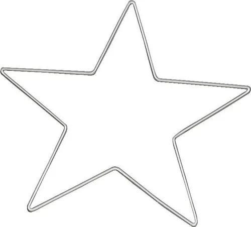 Knorr Prandell Bastelfilz Drahtstern 25cm silberfarben
