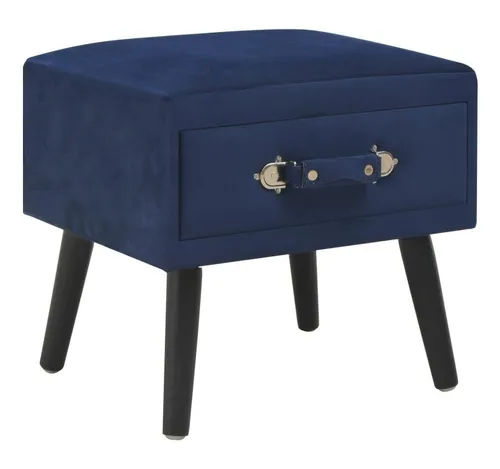 furnicato Nachttisch Blau 40x35x40 Samt (1-St) in blau von furnicato