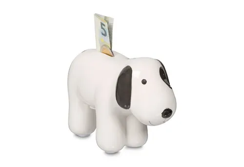 relaxdays Spardose Hund aus Keramik