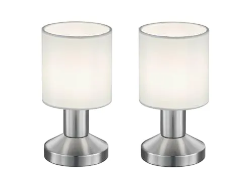 Kleine Tischleuchten mit Touchfunktion - 2er SET, Höhe 18cm - Tischlampen im modernen Design, mit praktischer Touchfunktion für einfaches Ein/Aus. Ideal für stimmungsvolle Beleuchtung in jedem Raum.