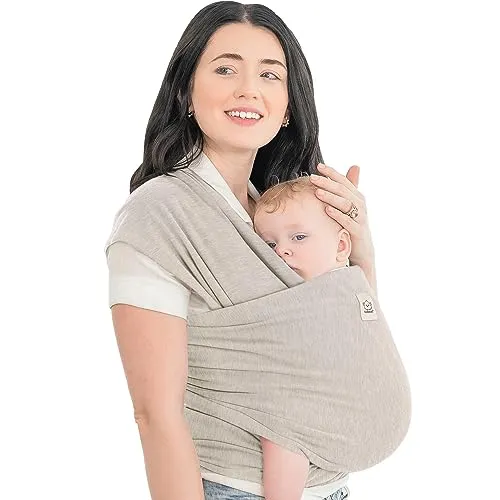 KeaBabies Babytrage Ab Geburt - Atmungsaktive Babytragetücher (Stone Gray) - Babytragetücher für Neugeborene, ergonomisch entwickelt für optimale Rücken- und Schulterstütze, zertifiziert für gesunde Hüftentwicklung und ideal für das Tragen in der Nähe.