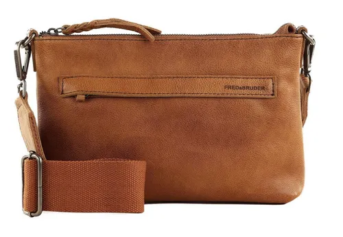 FREDsBRUDER Umhängetasche Crossbag aus echtem Leder - Stylische Umhängetasche aus 100% Leder, perfekt für den Alltag. Verstellbarer Schulterriemen und geräumiges Hauptfach bieten Komfort und Funktionalität.