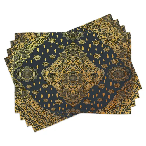 Tischset Platzset 4er Set Boho Paisley Folklore