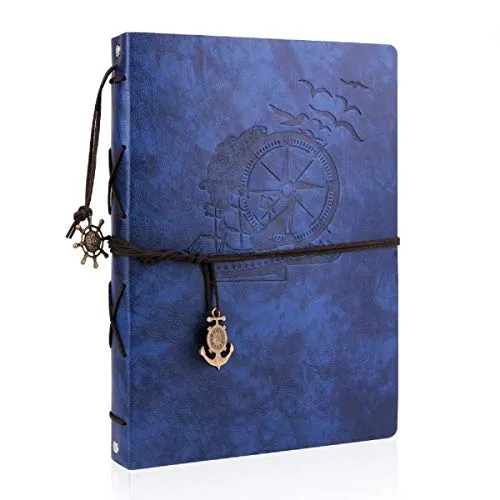 Minlna Fotoalbum Zum Selbstgestalten DIY Vintage Scrapbook Album Das Gästebuch wird verwendet, um Fotos zu speichern, das Leben aufzuzeichnen usw., die besten Geschenke.