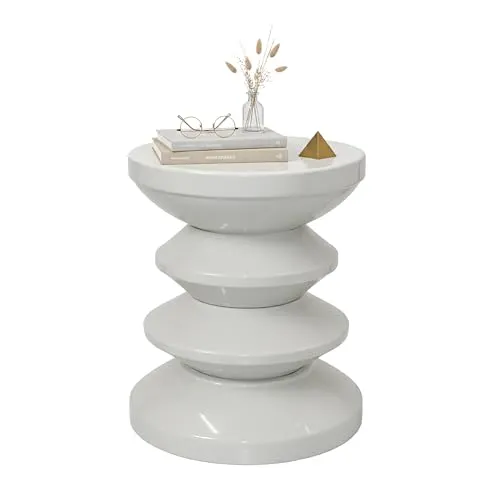 Relaxdays Beistelltisch Grau, Metall, 35x46x35 cm