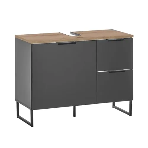 Waschbeckenunterschrank Aspen 80 in schwarz von moebel-dich-auf