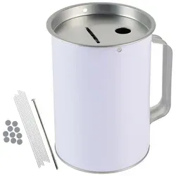 HMF 48000-07 Spendendose mit Griff, 14,5 x 10 cm, Lichtgrau