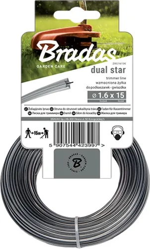 Trimmerfaden Ripperdual Star 3,0x50m von Bradas