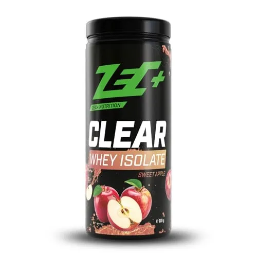 Zec+ Clear Whey Isolate 900g - Sweet Apple - Sportnahrung mit erfrischendem Geschmack, bietet hochwertige Proteinquelle für aktive Menschen. Ideal für Fitness und Muskelaufbau.