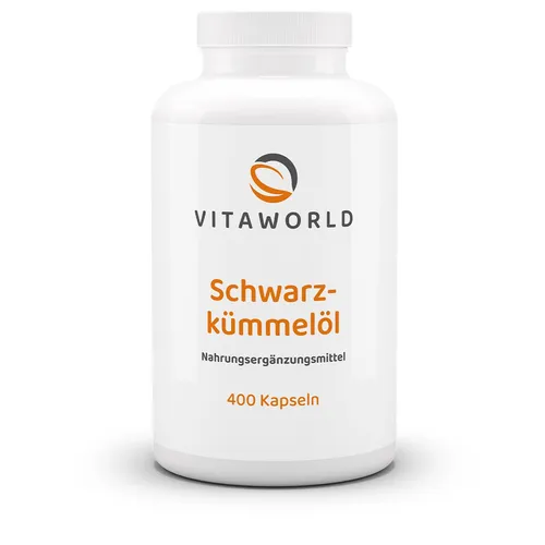 Schwarzkümmelöl Kapseln (400 Stück) - Premium Schwarzkümmelöl in praktischen Kapseln, ideal für die tägliche Unterstützung. Glutenfrei, laktosefrei und vegan – perfekter Begleiter für Ihre Ernährung.