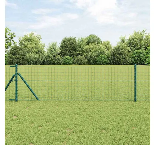 furnicato Zaunpfosten Betonzaunpfosten Stahl Grün 100 x 3,2 cm - Robuster Zaunpfosten aus pulverbeschichtetem Stahl für Garten und Terrasse. Hohe Witterungsbeständigkeit und modernes Design sorgen für langlebige Abgrenzungen und eine ansprechende Optik.