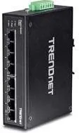 TRENDnet TI-G80 Switch 8-Port Unmanaged - Unmanaged 8-Port Gigabit Ethernet Switch, ideal für DIN-Schienenmontage, bietet hohen ESD- und Überspannungsschutz für zuverlässige Netzwerkverbindungen.