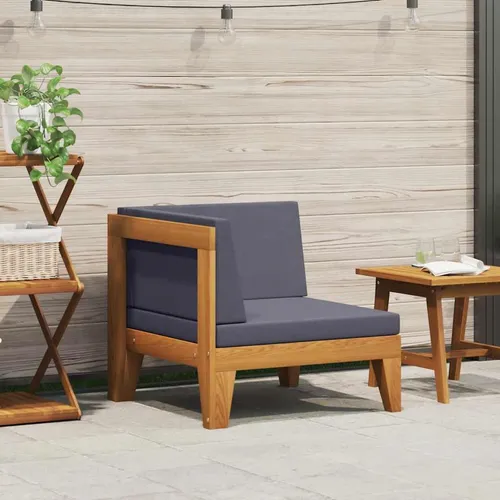 Maison Exclusive Modular-Ecksofa mit Dunkelgrauen Kissen aus Akazienholz