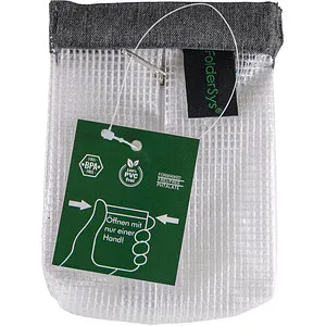 FolderSys Schnappverschlussbeutel DIN A7 transparent/grau 0,20 mm, 1 St.