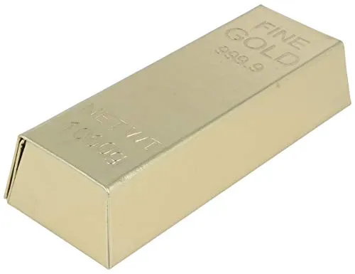 edles Brillenetui in Goldbarren-Look mit Prägung