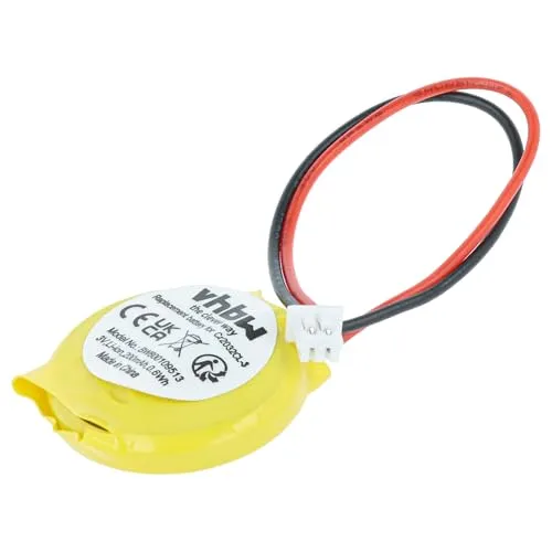 vhbw BIOS-Batterie kompatibel mit Dell Precision M4300, M20, M2300, M22, M6300, M70, M90 Computer Notebook (200 mAh, 3 V, Li-Ion)