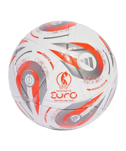adidas UEFA Women's Euro 2025 Finale Fußball Größe 4 - Nahtloser Fußball für spannende Matches, inspiriert vom offiziellen Spielball der Damen Europameisterschaft 2025. Ideal für Training und Spiel, mit FIFA Quality Standard und hochwertiger Verarbeitung.