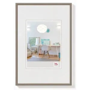 walther-design Bilderrahmen New Lifestyle KV520D, 15 x 20 cm, Echtglas, Kunststoffrahmen, stahl
