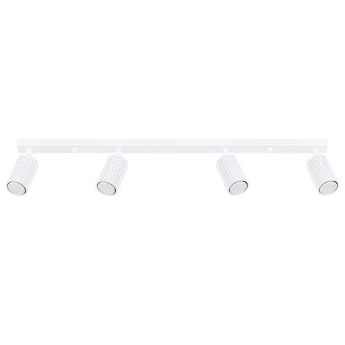 SOLLUX Deckenlampe 4-flammig aus Aluminium, Karbon Weiß - Moderne Deckenleuchte, ideal für Flure, Küchen oder Wohnzimmer – energieeffiziente Ausleuchtung mit GU10 LED-Leuchtmitteln bis 10 W und minimalem Platzbedarf.