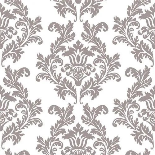 Servietten Ornamente White & Silver Wallpaper Tischdeko silber weiß  33x33cm 20