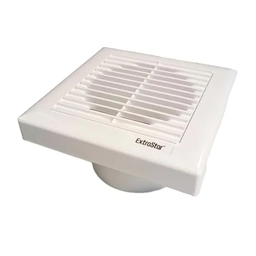 A2ZWORLD Effizienter Lüfter 19 W 240 m3/h 34 dB, 180 x 180 mm, Bohrung 120 mm, Tiefe 100 mm, Wandventilator für Badezimmer, Küche, 230 V 50 Hz