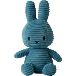 Miffy Corduroy Flieger blau - 23 cm - Niedliches Miffy Corduroy Kuscheltier (23 cm) in stilvollem Aviator Blue, handgemacht aus weichem Cord und gefüllt mit recyceltem PET. Ideal für Kinder und als dekorativer Akzent im Kinderzimmer.