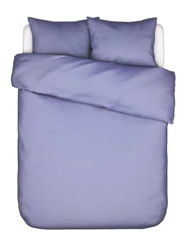 Essenza Satin-Bettwäsche Lila 200x200 cm in blau von Essenza