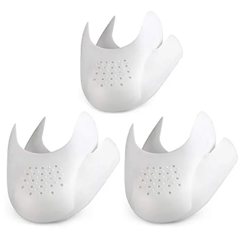 CuteHome 3 Paar Anti Falten Schuhe Schutz, Verhindern Turnschuhe Schuhe Falte Vertiefung, Schuhe Schilde, Schuhfaltenschutz für Herren，3 x Weiß