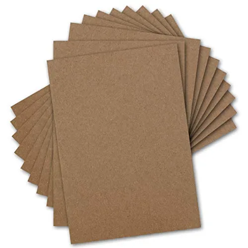 100x Kraftpapier DIN A4 Naturbraun 21 x 29,7cm