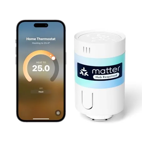 Meross Matter Heizkörperthermostat WLAN – Smart Thermostat für HomeKit, Alexa & Google Assistant