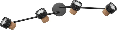 LEDVANCE LED-Deckenleuchte 4058075828742, 4 x GU10, 13,6W, 920lm, 2700K, schwarz - Deckenleuchte mit 4 GU10-Lampen, dimmbar und verstellbare Köpfe für flexible Lichtgestaltung. Bietet warmweiße Beleuchtung und hat eine Lebensdauer von 25.000 Stunden.