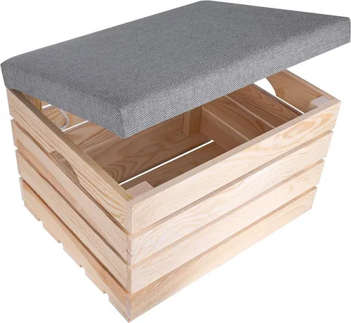 Creative Deco Sitzhocker gepolstert – 50 x 40 x 35 cm - Sitzbänke & -truhen mit Stauraum, gepolsterter Deckel für zusätzlichen Komfort und vielseitige Einsatzmöglichkeiten in jedem Raum.