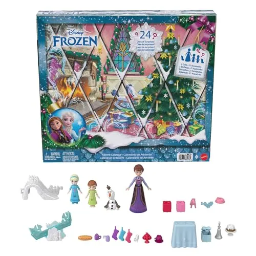 Mattel Disney Die Eiskönigin Adventskalender mit Anna und Elsa Figuren