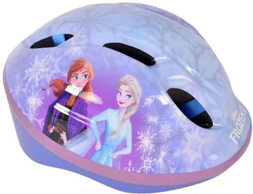 Disney Frozen 2 Fahrrad- und Skatehelm 51-55 cm - Blau/Rosa - Fahrradhelm für Kinder mit verstellbarem Kopfumfang (51-55 cm) und cooler Frozen 2 Lizenz. Leicht und sicher dank Belüftungsöffnungen – ideal für kleine Abenteurer!