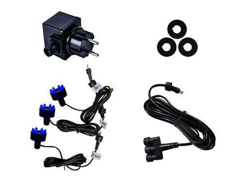 Köhko Gartenbrunnen 29024 mit Quellsteinbeleuchtung - Brunnen für Pool und Garten, bietet eine beeindruckende Beleuchtung und eine Fördermenge von bis zu 15000 l/h für entspannende Wasserakzente.