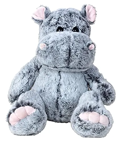 Lifestyle & More Teddybär Nilpferd Hippo grau - 40 cm Plüschfreund - Stofftiere & Teddybären - Weicher Nilpferd-Kuschelbär, der Geborgenheit schenkt und Ängste lindert. Perfekt als liebevoller Begleiter für Groß und Klein.