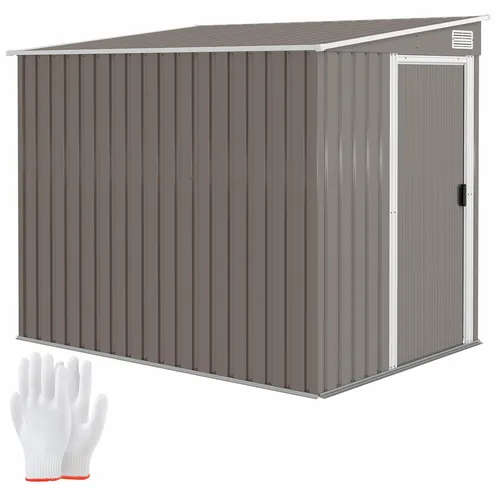 Metall Gerätehaus 2,81m² mit Pultdach und Schiebetür