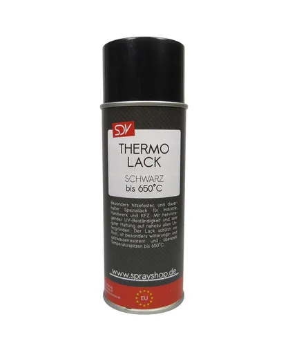 1x Auspufflack Spray schwarz bis 650°C 400ml Thermolack Motorlack Ofenlackspray