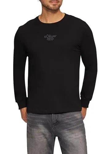 s.Oliver Langarmshirt mit Logo-Stickerei