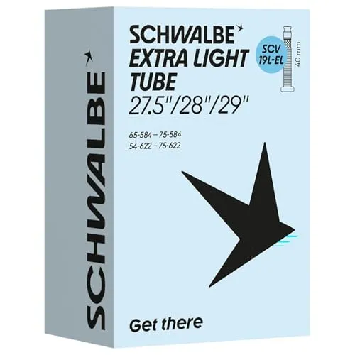 Schwalbe Fahrradschlauch SCV19L-EL EXTRA Light 54/75-584/622 IB Black 40mm