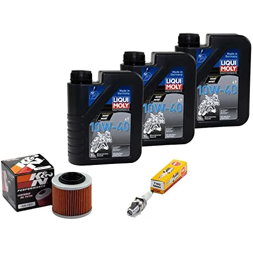 Wartungspaket Öl 3L + Ölfilter + Zündkerze für Aprilia Pegaso 650 Pegaso650 ML00 Baujahr 1997-2000
