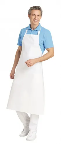 Latzschürze 100% BW Linon weiß