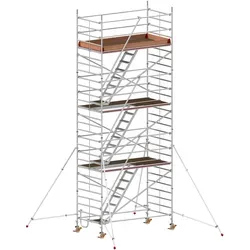 Hymer Treppen-Fahrgerüst 2,95x1,50m - Fahrgerüst mit extrem robuster Ausführung, sicherer 55°-Treppenneigung und großer Arbeitsfläche für komfortables Arbeiten in Höhen bis 12,4 m.