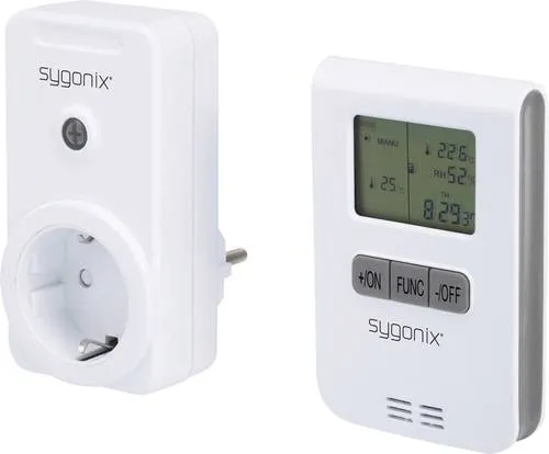 RS2W Funk Heizungssteuerung-Set - Funk Heizungssteuerung für temperaturgesteuertes Ein- und Ausschalten von Geräten bis 3500 W. Ideal für effizientes Heizen und hohe Reichweite von bis zu 150 m.