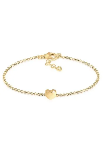 Elli Armband Armkette Herz Love Basic 925 Silber - Armbänder, dezentes Design mit romantischem Herz Anhänger, perfektes Geschenk für modebewusste Frauen und eine ausdrucksstarke Liebeserklärung.