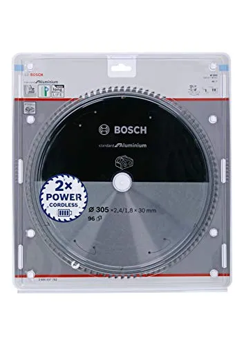 Bosch Accessories 2608837782 Kreissägeblatt 305 x 30mm - Werkzeugteil für saubere Schnitte in Aluminium und Nichteisenmetallen. Mit 96 hochwertigen Carbide-Zähnen und extraschmaler Schnittfuge für müheloses Sägen und reduzierte Geräuschentwicklung.