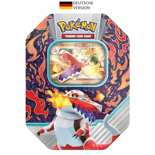 Pokémon Skelokrok EX Tin Dose #110 (DE) - Sammlerdose mit exklusiven TCG OVP Packs, ideal für Pokémon-Fans und Sammler.