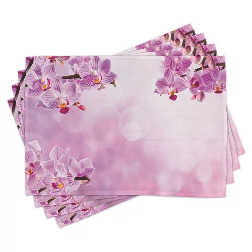 Tischset Platzset 4er Set Orchid Frühling Blütenblätter Spa